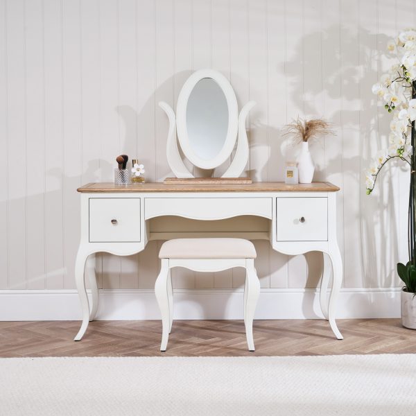 Lille French Chalk White Dressing Table Set