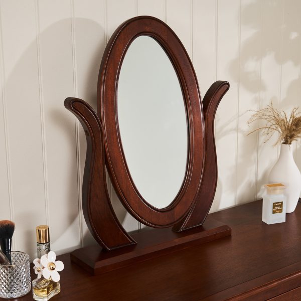 Lille Free Standing Mahogany Dressing Table Mirror