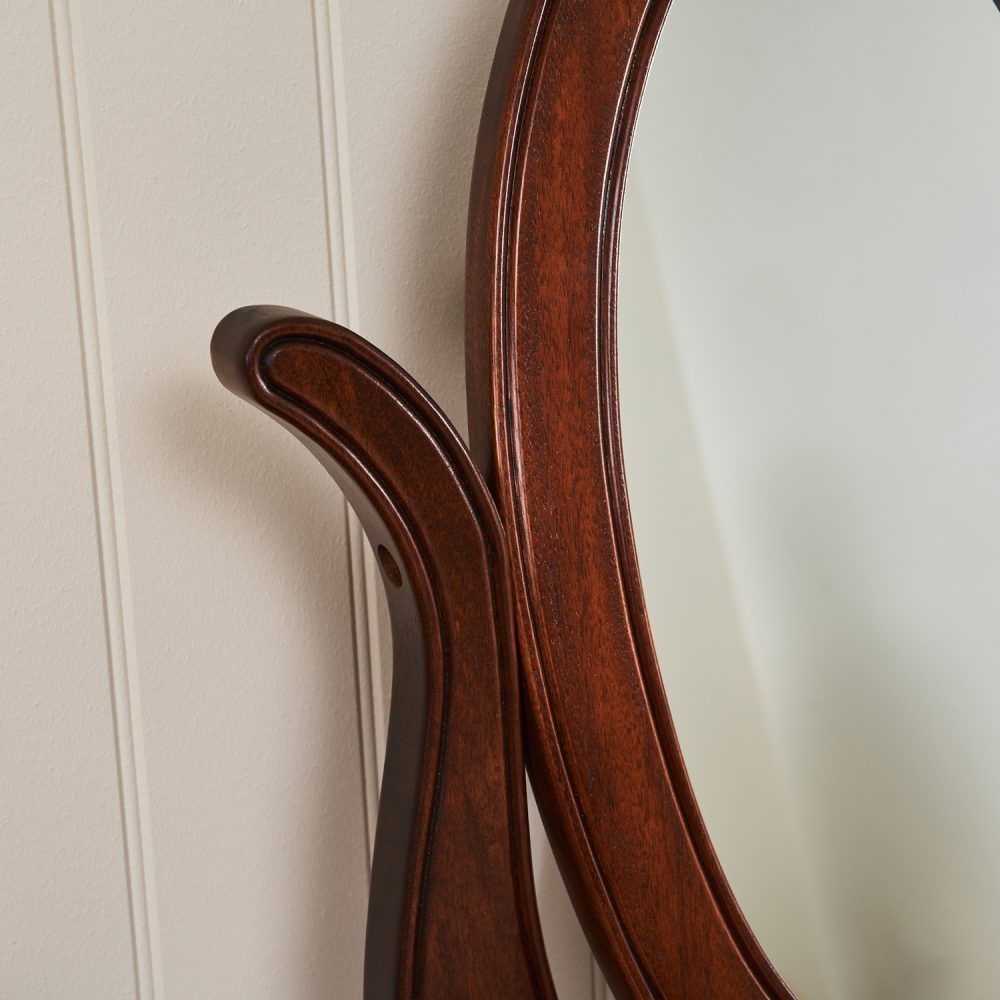Lille Free Standing Mahogany Dressing Table Mirror - Image 6