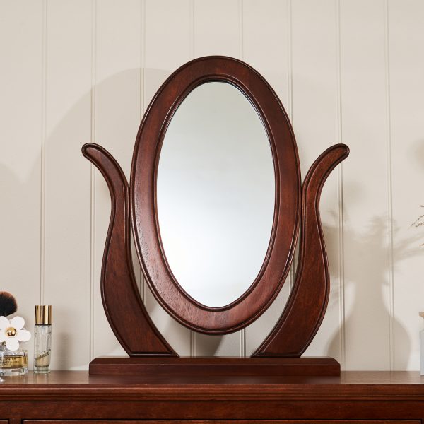 Lille Free Standing Mahogany Dressing Table Mirror