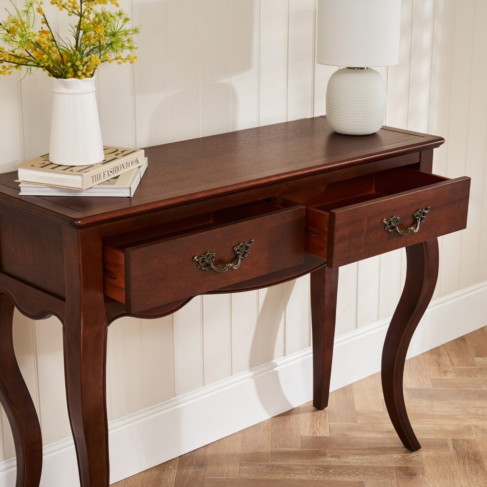 Lille French Mahogany Console Hall Table - Image 4