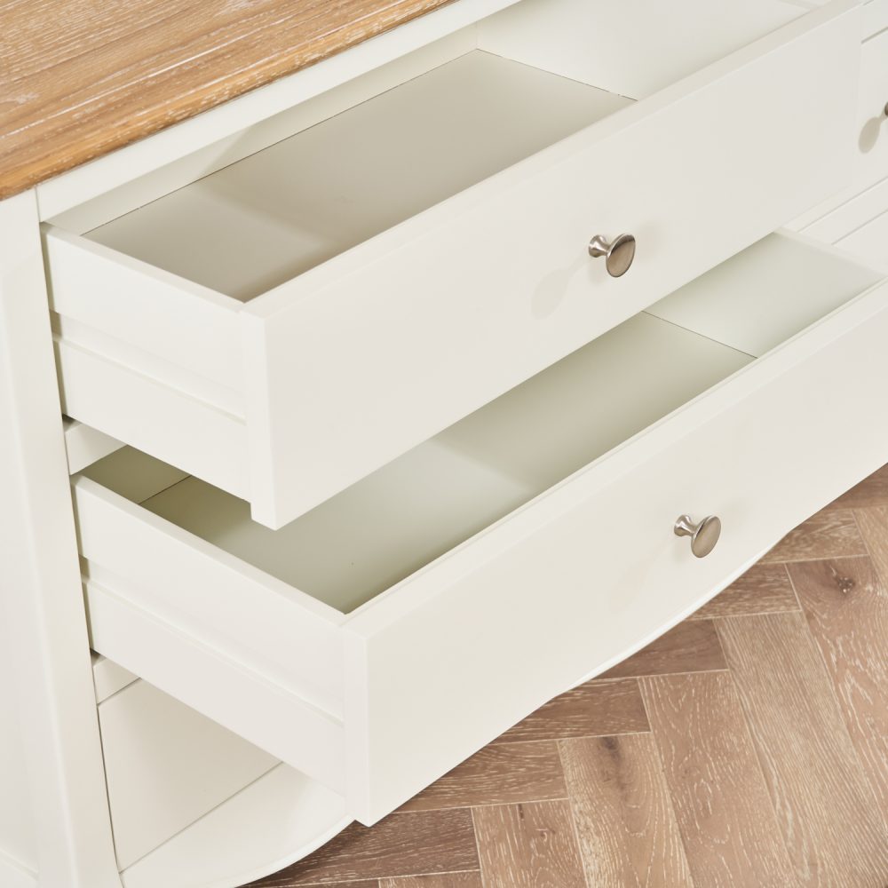 Lille French Chalk White 3 Drawer Chest - Image 6