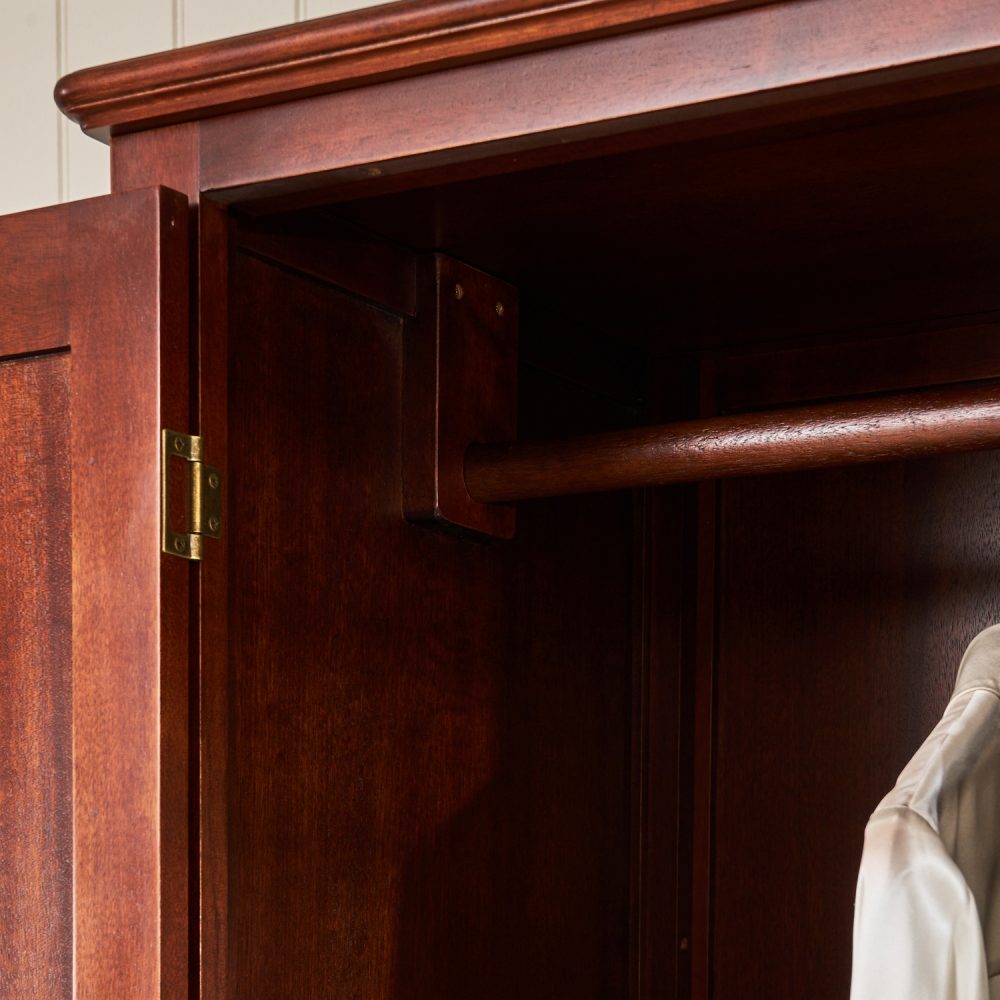 Lille Slim French Mahogany Single Wardrobe - Image 7