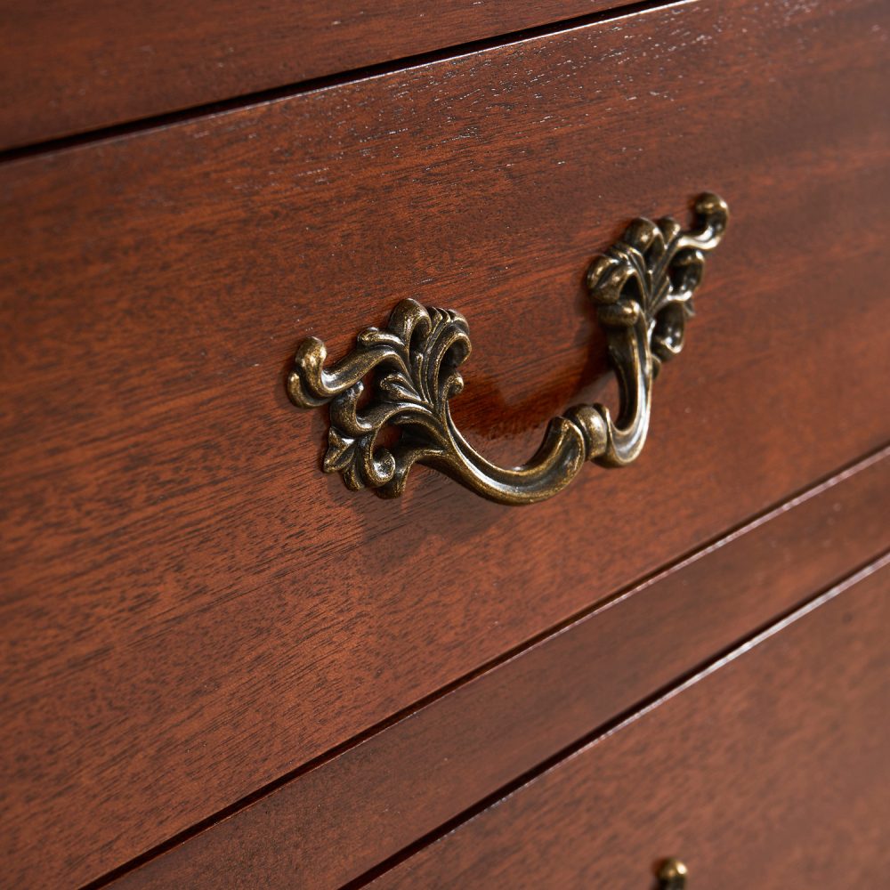 Lille French Mahogany 6 Drawer Wide Chest - Image 4