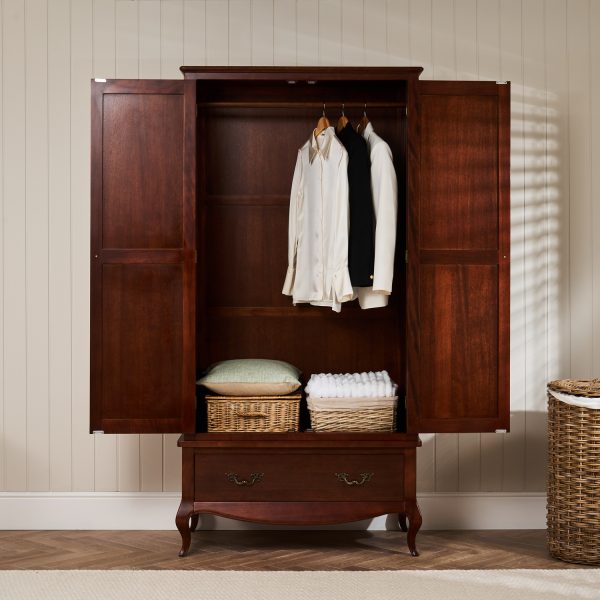 Lille French Mahogany Double Wardrobe