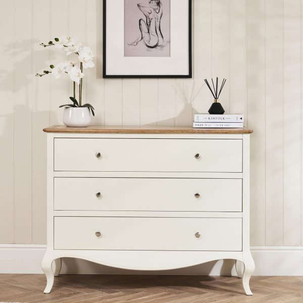 Lille French Chalk White 3 Drawer Chest