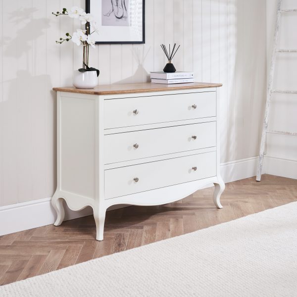 Lille French Chalk White 3 Drawer Chest