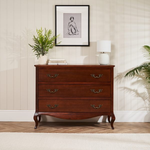 Lille French Mahogany 3 Drawer Chest