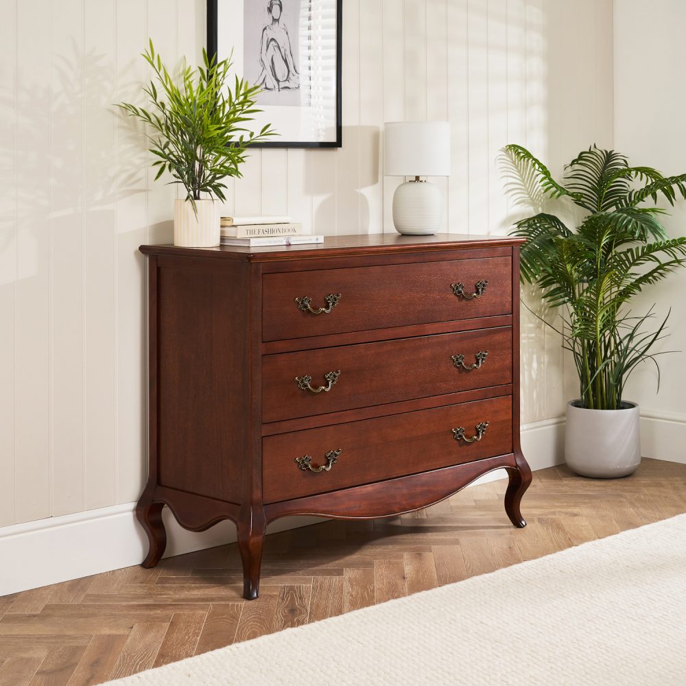 Lille French Mahogany 3 Drawer Chest - Image 2