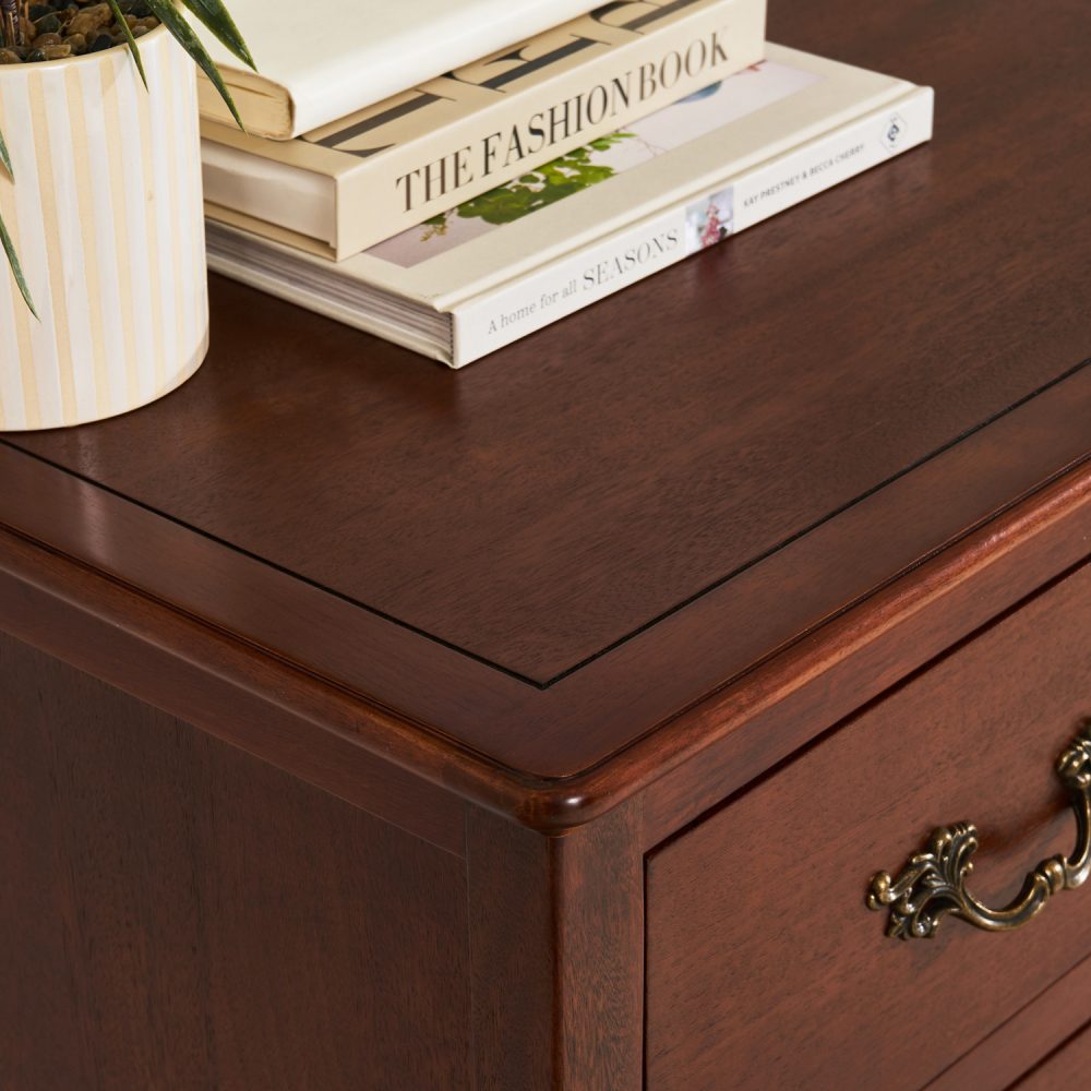 Lille French Mahogany 3 Drawer Chest - Image 4
