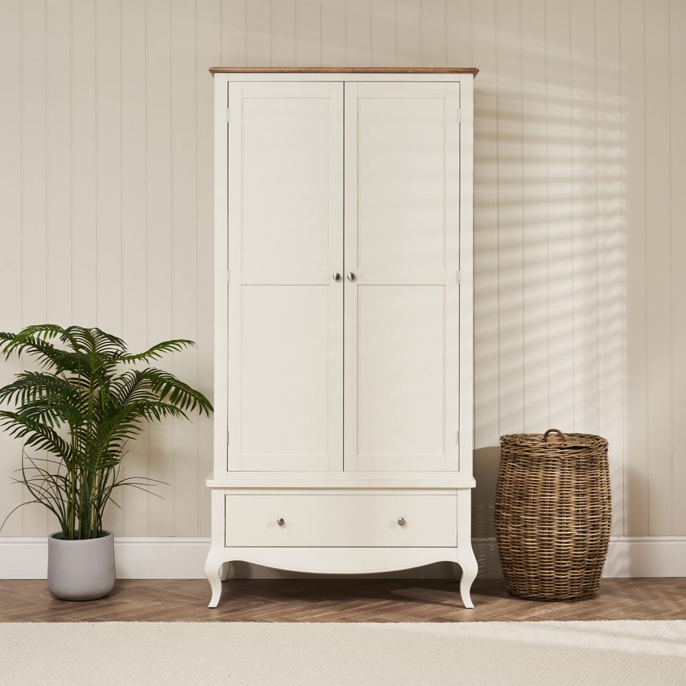 Lille French Chalk White Double Wardrobe - Image 3