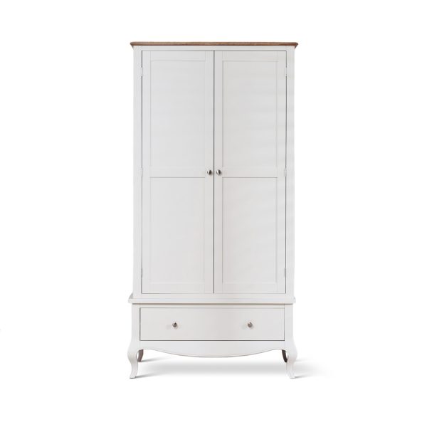 Lille French Chalk White Double Wardrobe