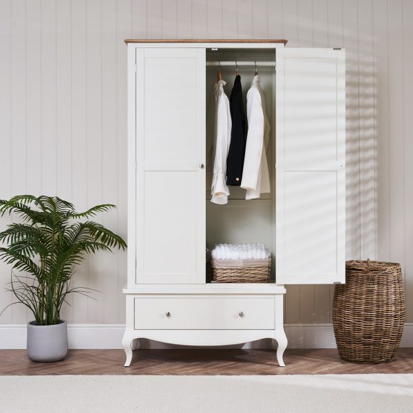 Lille French Chalk White Double Wardrobe