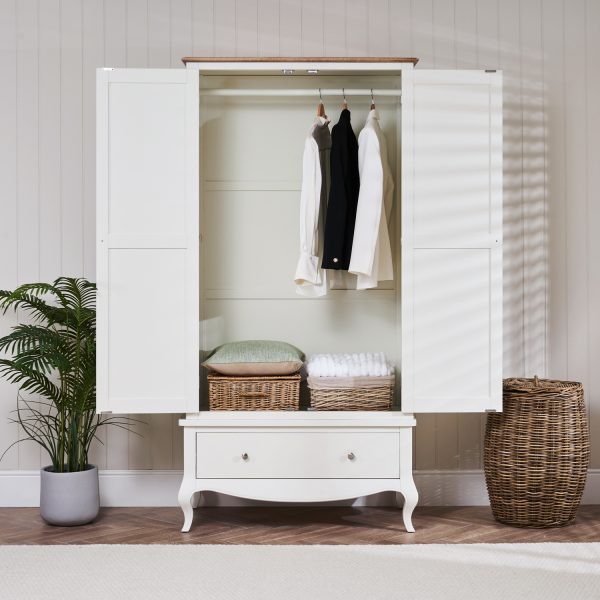 Lille French Chalk White Double Wardrobe