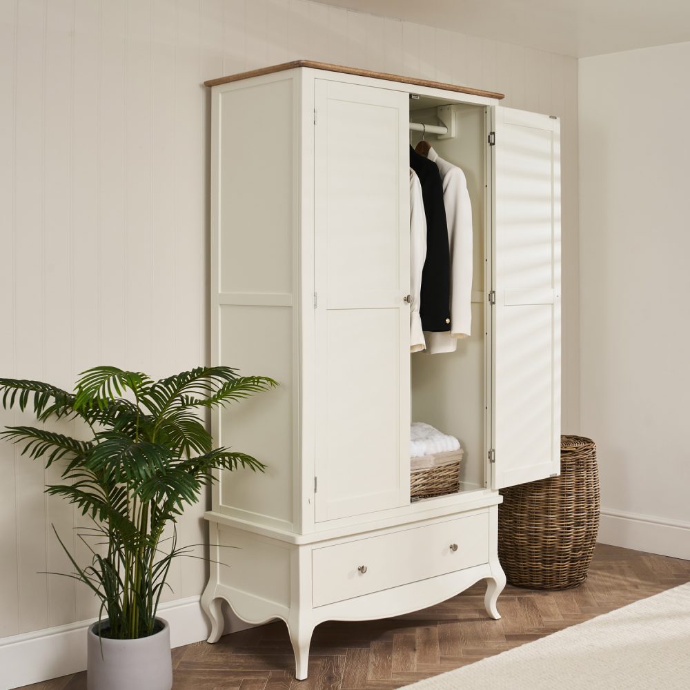 Lille French Chalk White Double Wardrobe - Image 5