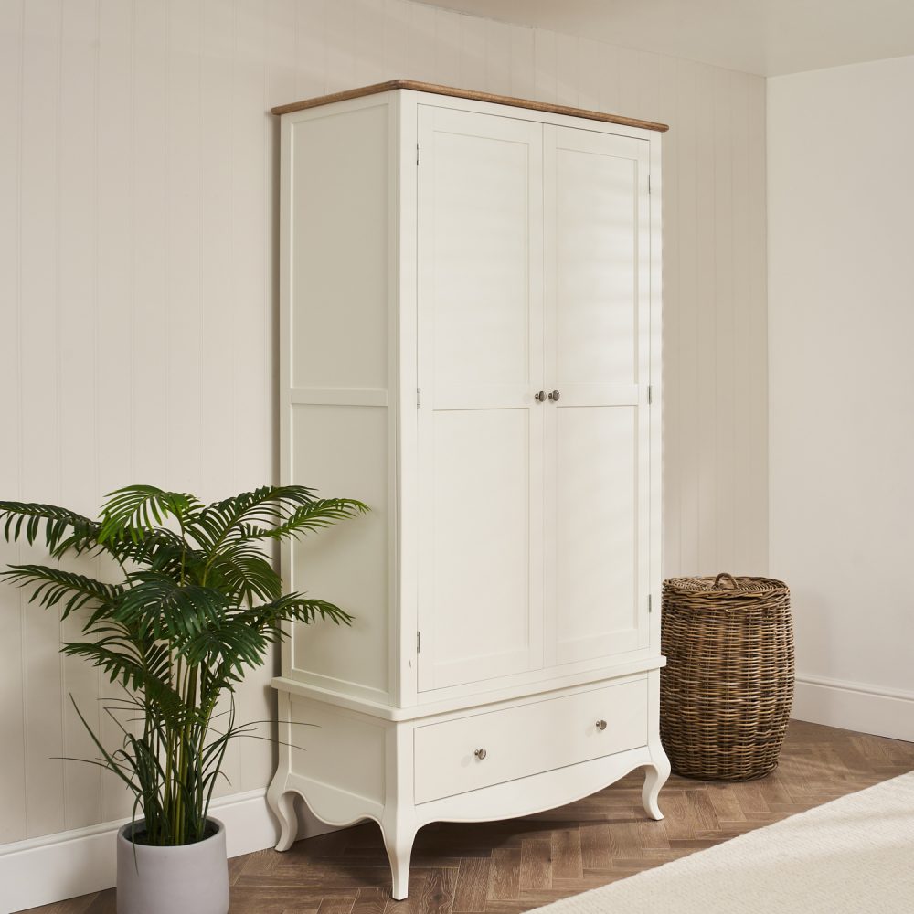 Lille French Chalk White Double Wardrobe - Image 6