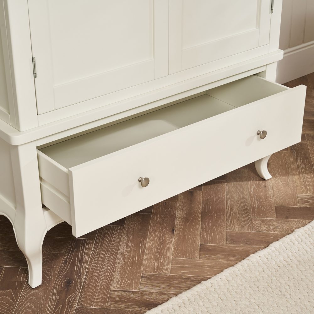 Lille French Chalk White Double Wardrobe - Image 7