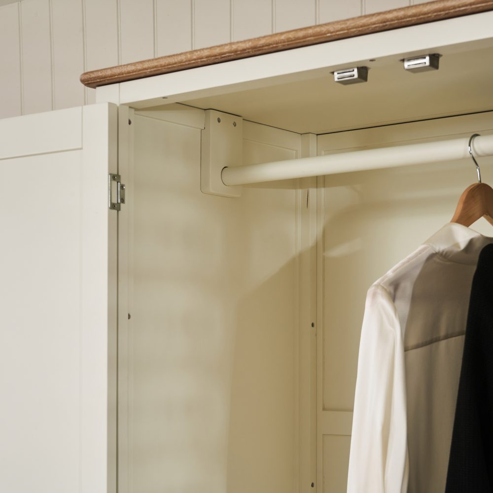 Lille French Chalk White Double Wardrobe - Image 10