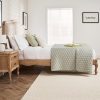 Clementine Whitewash Oak Upholstered Low Foot Board Bed - King - Image 2