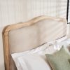 Clementine Whitewash Oak Upholstered Low Foot Board Bed - King - Image 4