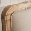 Clementine Whitewash Oak Upholstered Low Foot Board Bed - King - Image 5