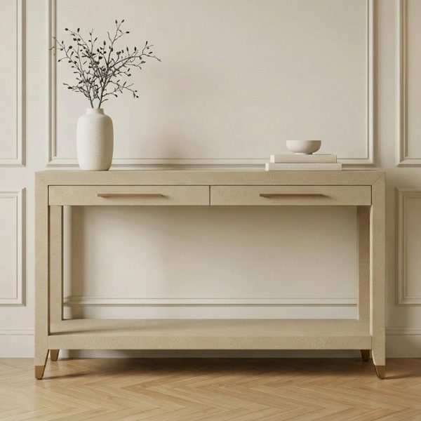 Richmond Shagreen 2 Drawer Console Table