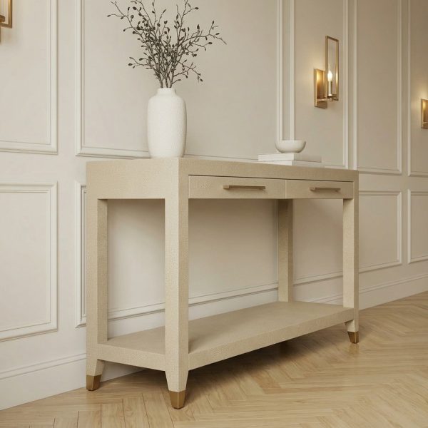 Richmond Shagreen 2 Drawer Console Table