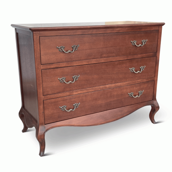 Lille French Mahogany 3 Drawer Chest