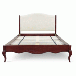 Lille French Mahogany Upholstered Low Foot Board Bed – Double Size