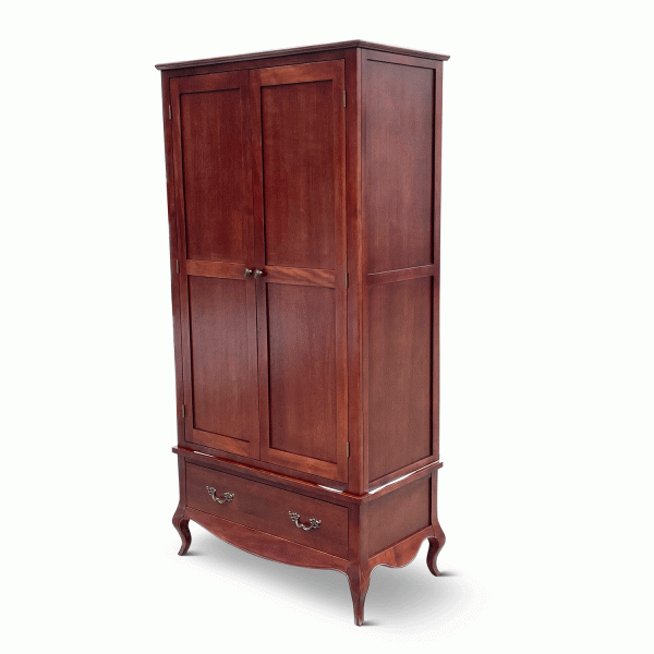 Lille French Mahogany Double Wardrobe