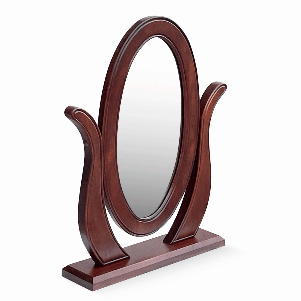 Lille Free Standing Mahogany Dressing Table Mirror - Image 7