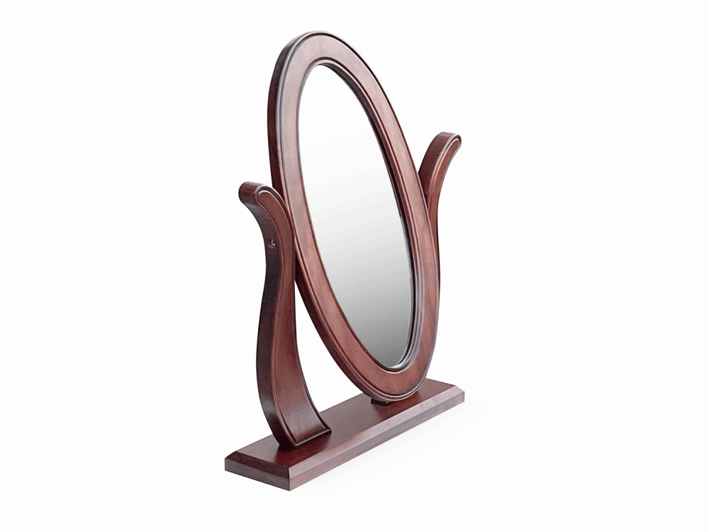 Lille Free Standing Mahogany Dressing Table Mirror - Image 4
