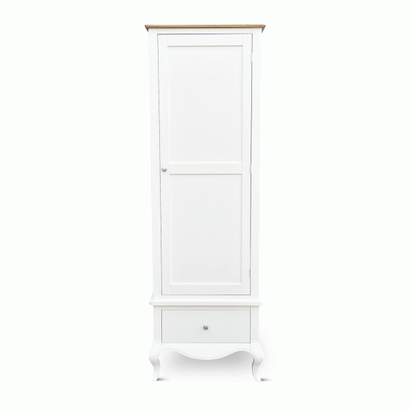 Lille French Chalk White Single Wardrobe