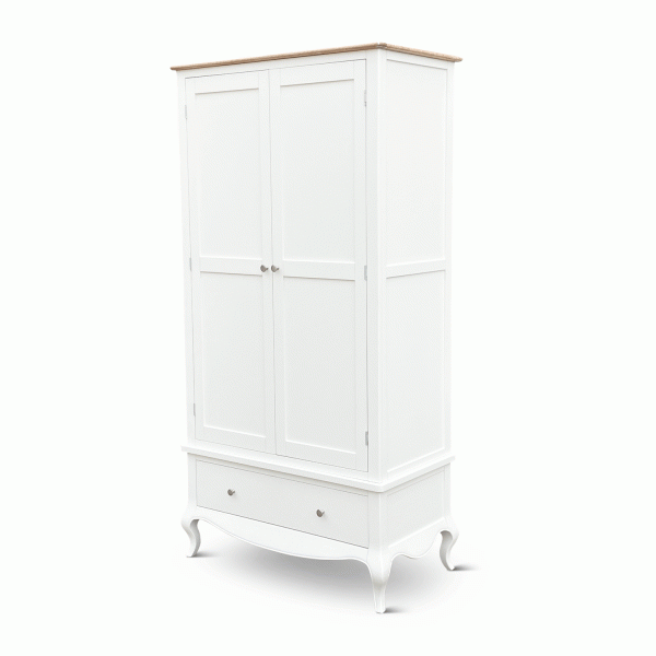 Lille French Chalk White Double Wardrobe