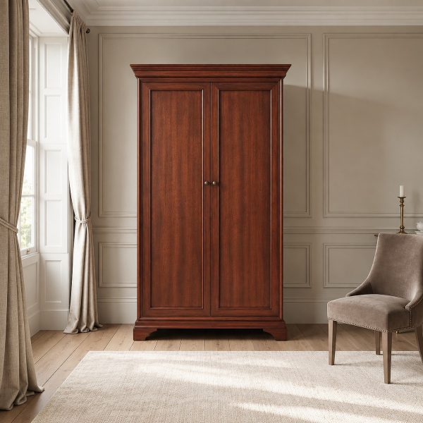 Hampton Mahogany Double Wardrobe – Full Hanging