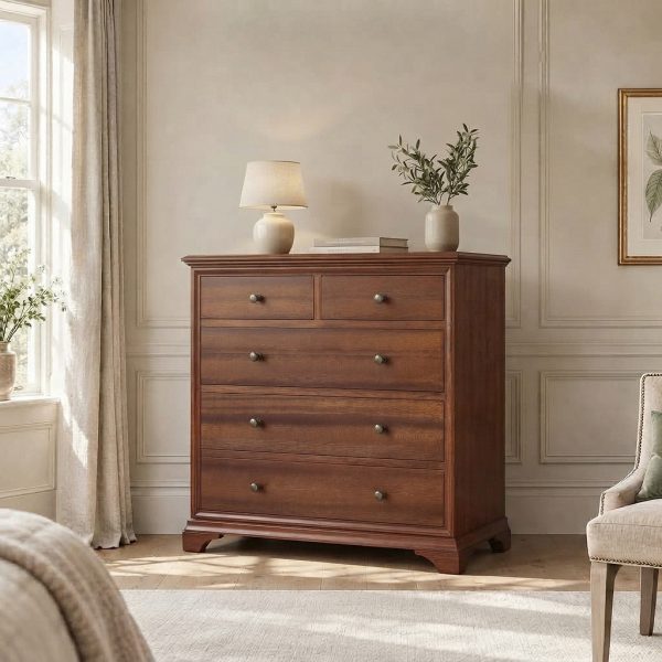 Hampton Mahogany 5 Drawer Chest of Drawers