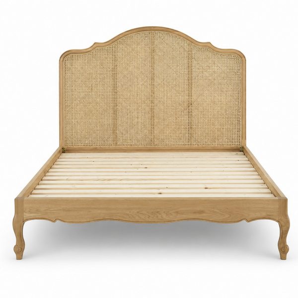 Amélie French Oak Double Cane King Size Bed- King