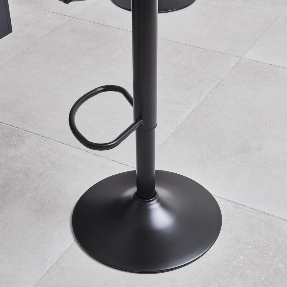 (Set of 2) Mateo Faux Grey Leather Kitchen/Bar Low Back Stool - Image 5