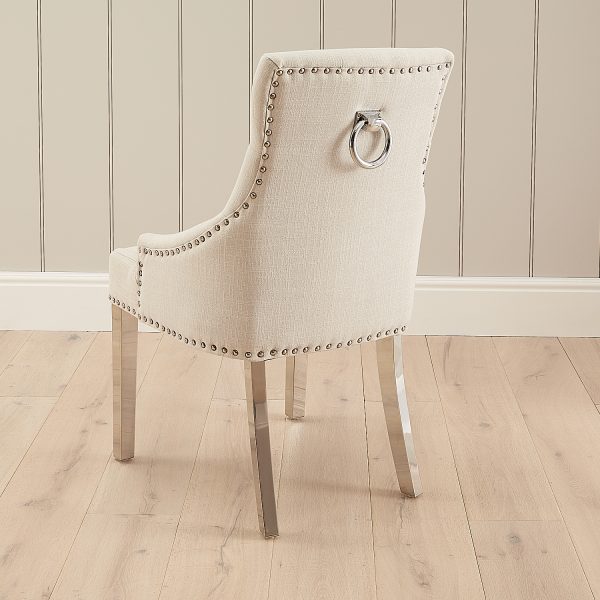 Chelsea Scoop Back Linen Upholstered Dining Chair – Second
