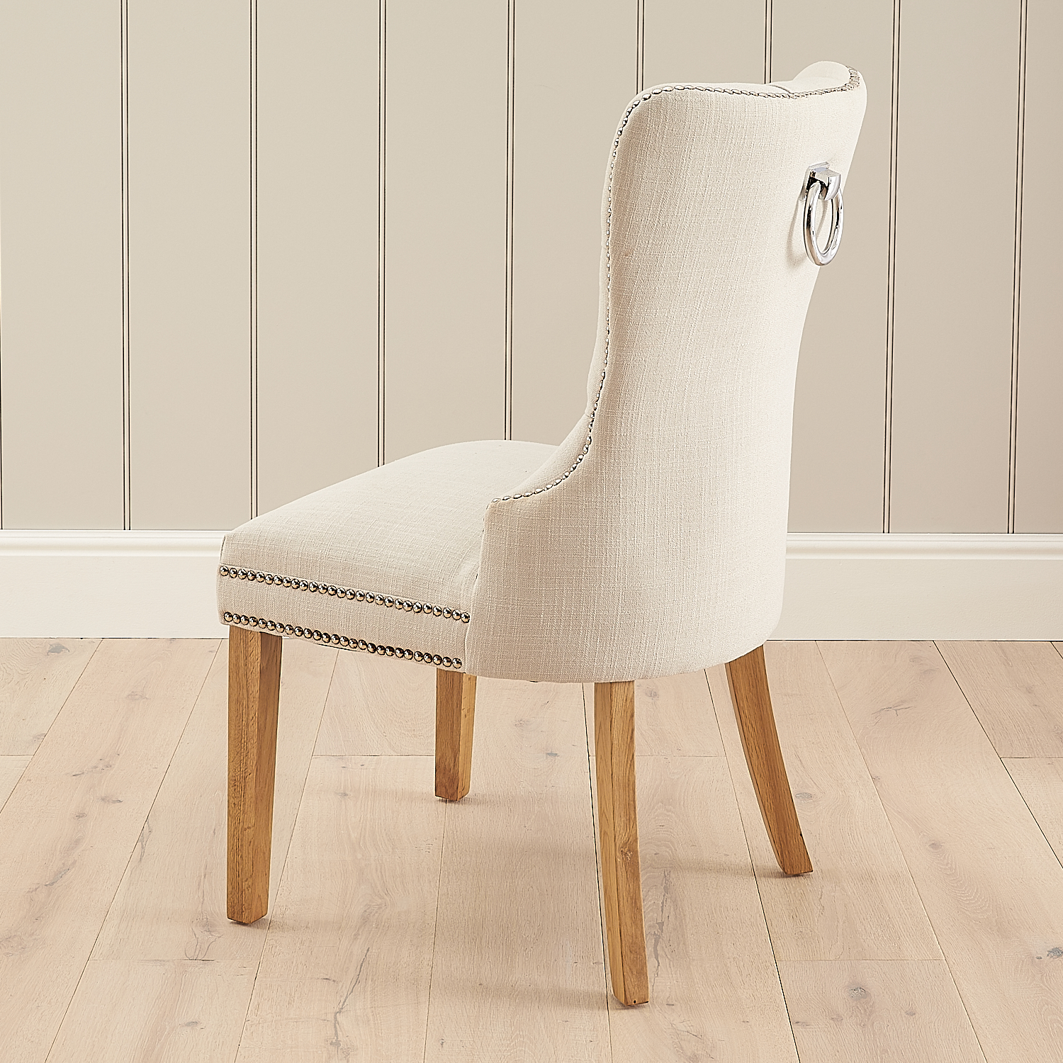 Hale Cream Brushed Velvet Dining Chair - Second - Image 3