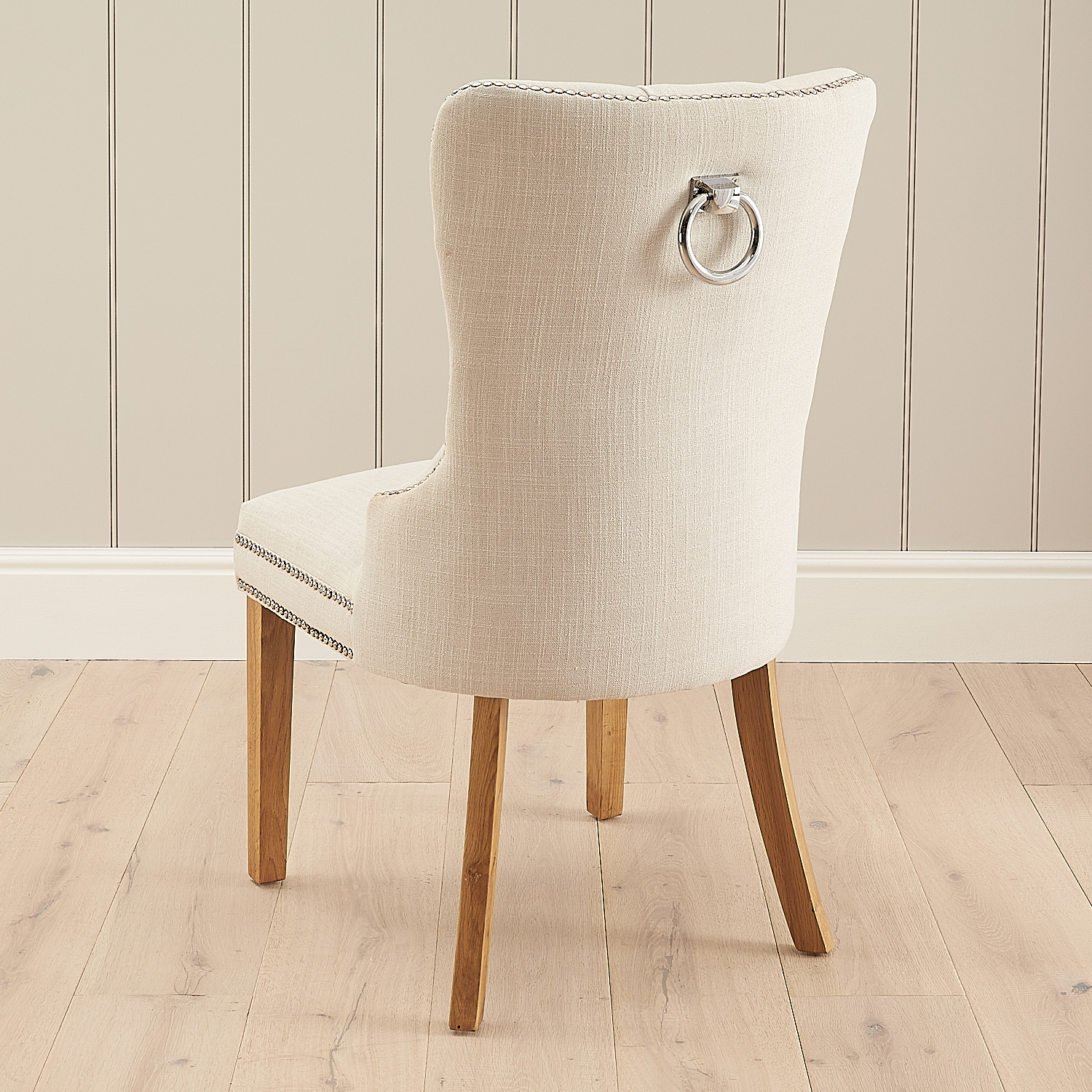 Hale Cream Brushed Velvet Dining Chair - Second - Image 2