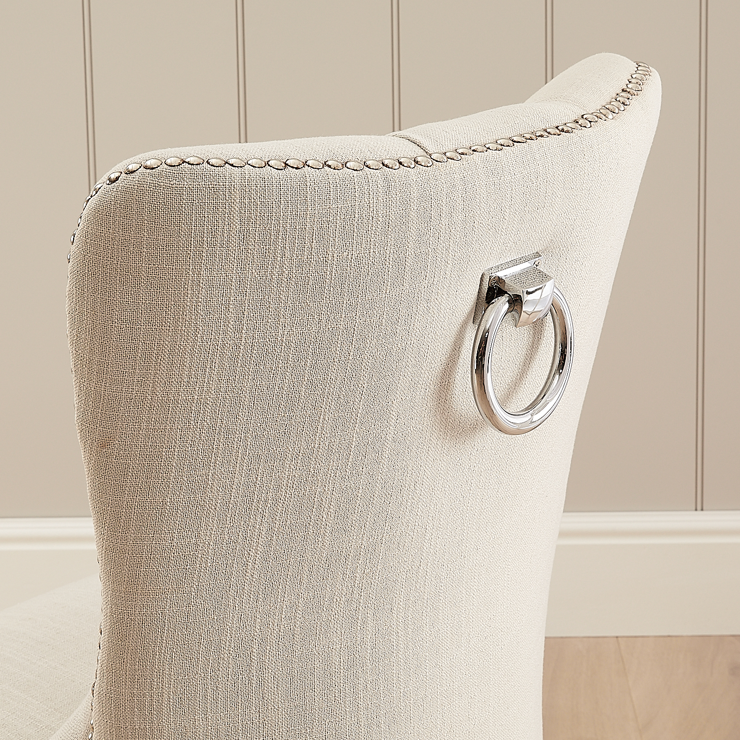 Hale Cream Brushed Velvet Dining Chair - Second - Image 5