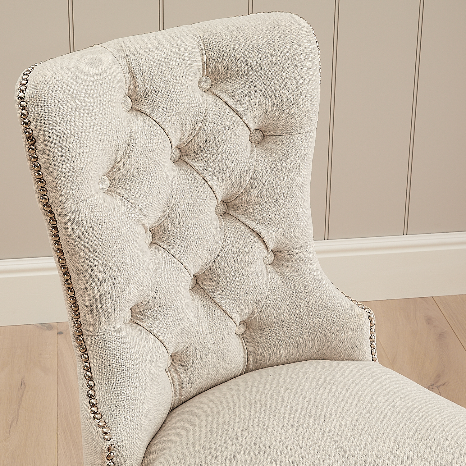 Hale Cream Brushed Velvet Dining Chair - Second - Image 6
