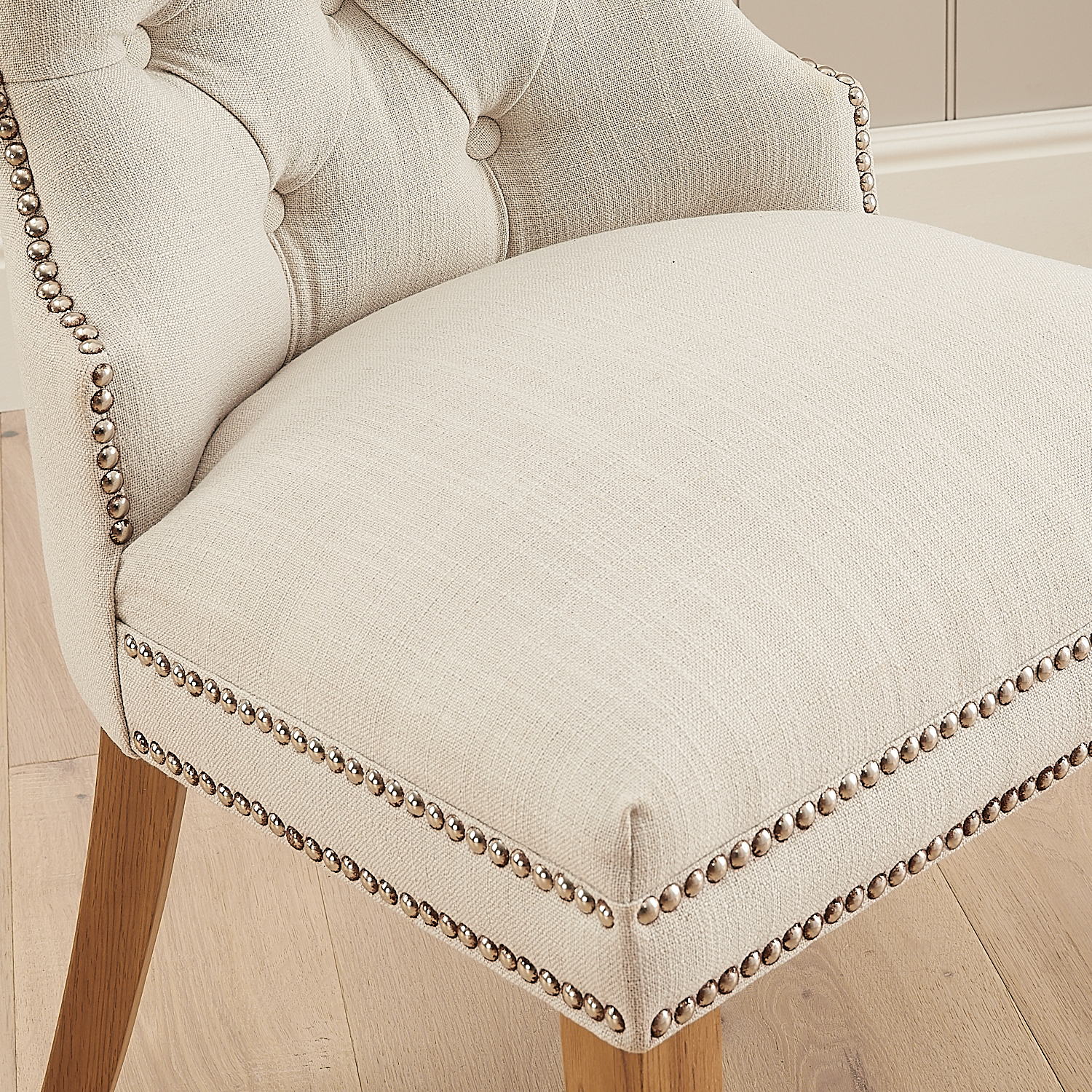 Hale Cream Brushed Velvet Dining Chair - Second - Image 8