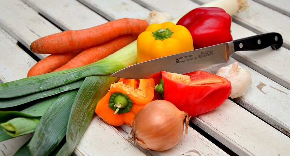 A collection of vegetables for preparation 