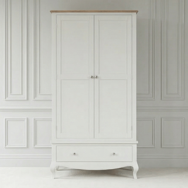 Lille French Chalk White Double Wardrobe