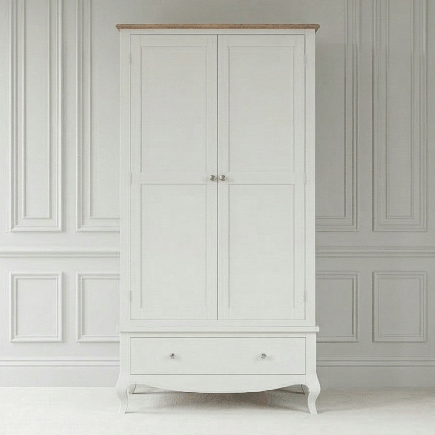 Lille French Chalk Double Wardrobe