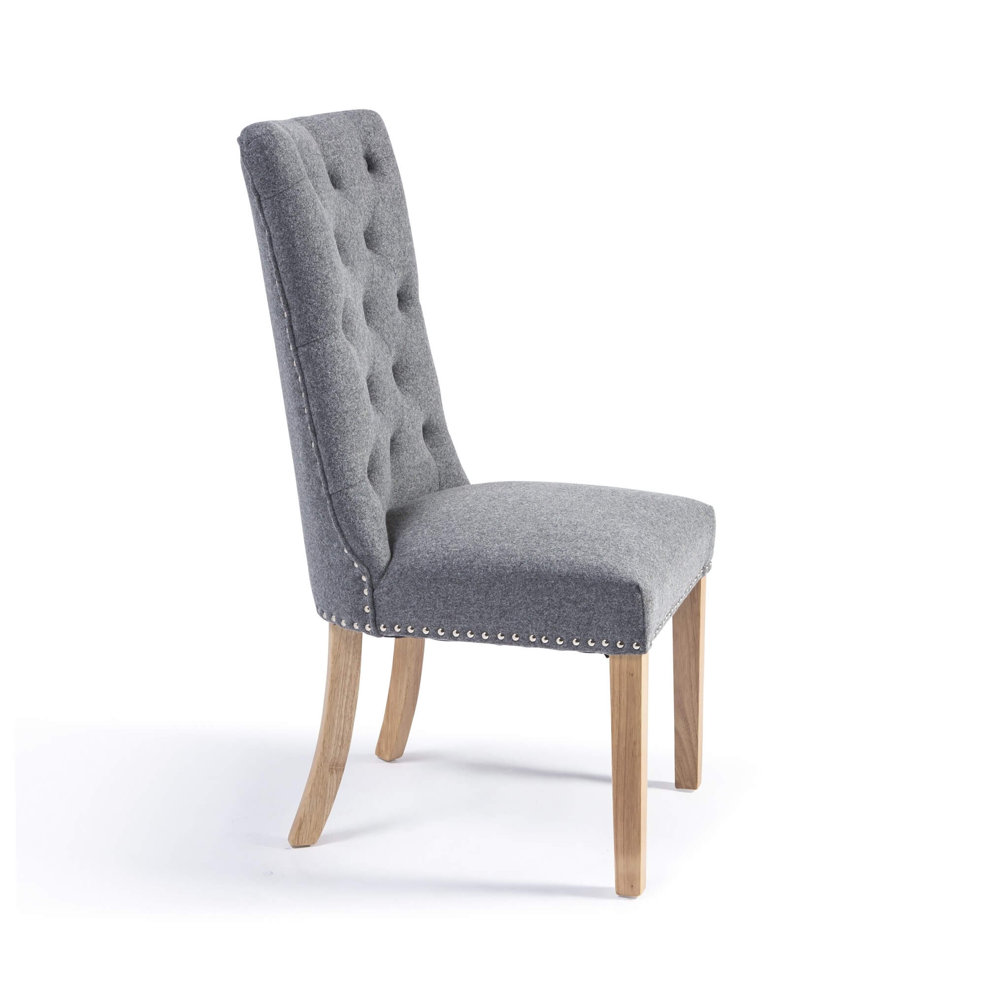 Siena Wool Luxury Knocker Dining Chair Set (Set of 2)