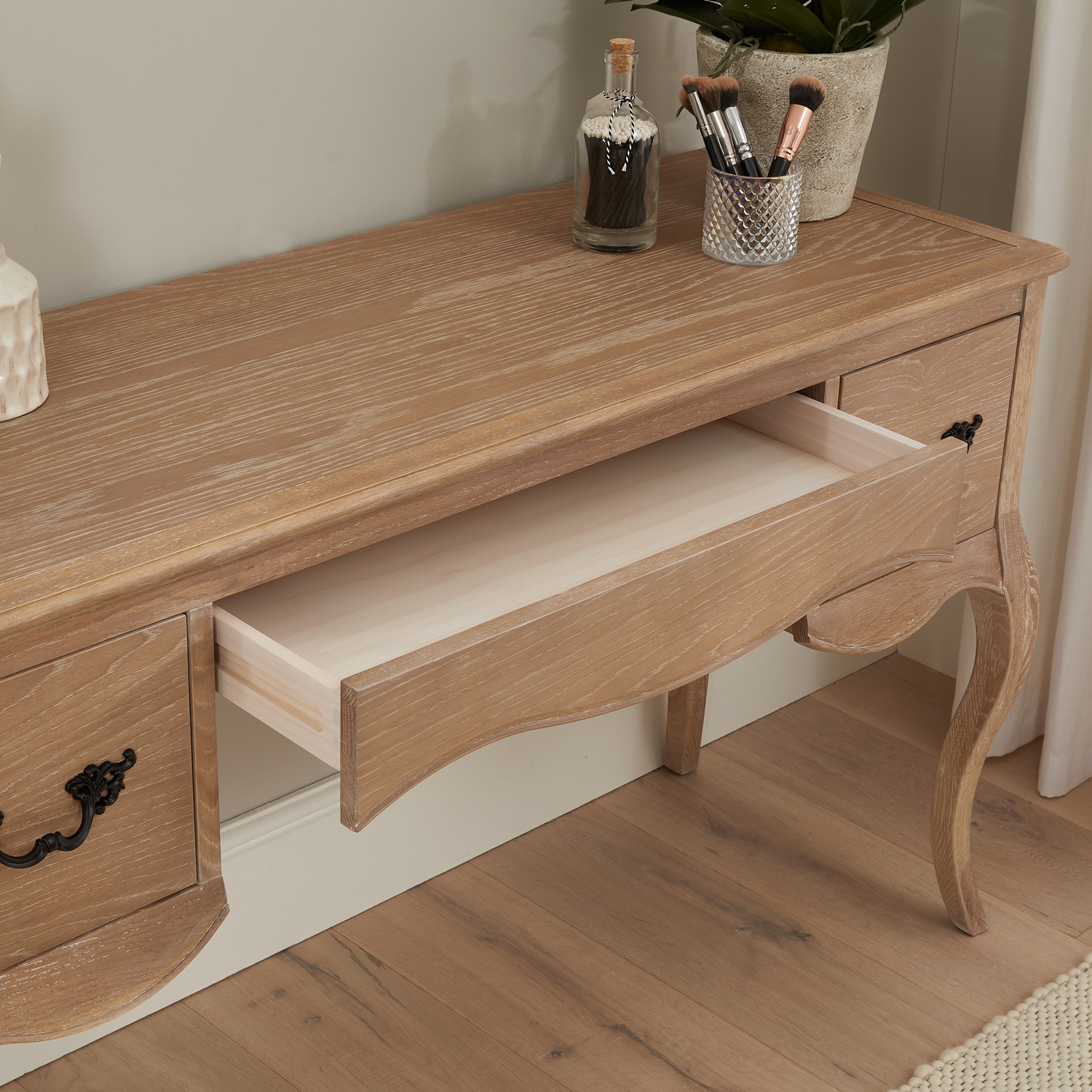 Lille French Limed Oak Dressing Table Set