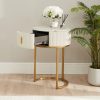 Compact Italian Gold Framed Marble Dressing Table Set - Image 5
